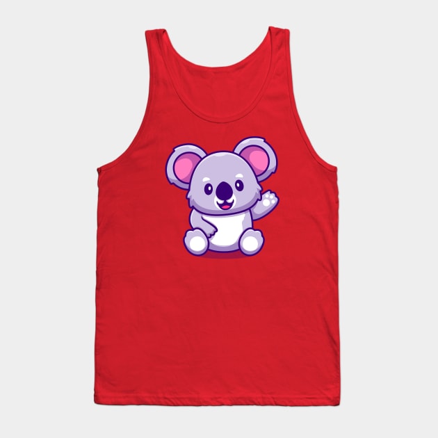 Cute Koala Waving Hand Tank Top by Catalyst Labs